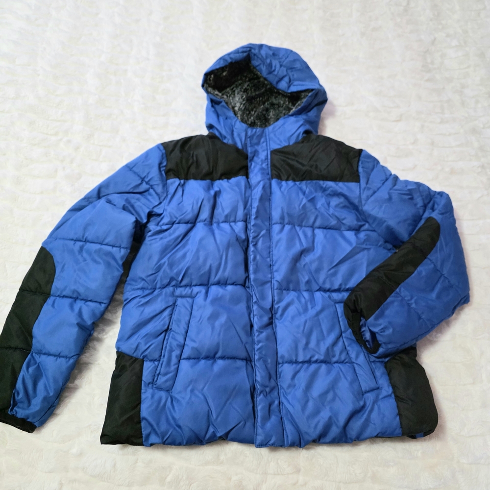 Wonder Nation Blue and Black Kids Puffer Jacket Size‎ 10/1